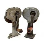 (2) Antique Dazey Sharpit Hand-Crank Knife