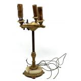 Antique Marble Base Table Lamp 20" - needs