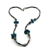 Unmarked Turquoise Stone Necklace 24"