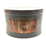Antique Banner Coconut Tin 12.5" x 7.5"