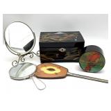Vintage Lacquer Jewelry Music Box, Handheld