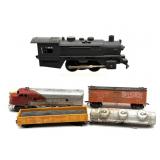 Marx Train Engine and Smaller Scale Train Cars