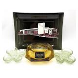 Vintage Glass Ashtrays : Eureka KS Federal