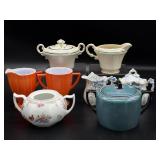 Porcelain and Glass Creamers and Sugars