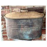 Primitive Copper Boiler with Lid 22" x 12" x