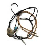 (3) Vintage Bolo Ties - unmarked - one with