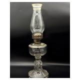 Antique Glass Oil Lamp 20"