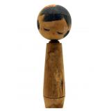 Vintage Japanese Kokeshi Wood Doll 10"