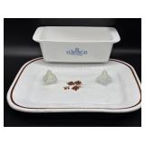 Corning Ware Blue Cornflower Loaf Pan, Salt and