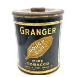 Vintage Granger Rough Cut Pipe Tobacco Tin 6"