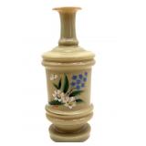 Antique Handblown Hand-Painted Glass Vase 8'