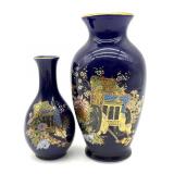 (2) Vintage Made in Japan Cobalt Blue