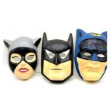 Vintage Plastic Batman and Cat Woman Halloween