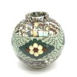 Vallauris French Mosaic Pottery Vase 3.5'