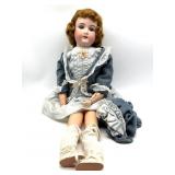 Antique Bisque Head Doll with Wood Limbs and Body