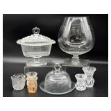 Vintage Glass Toothpick Holders, Glass Compote