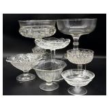 Glass Compotes 7.5' Tall and Smaller