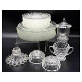 Vintage Bubble Glass Plates and More - 9.5' and