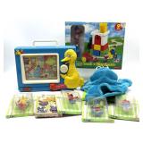 Vintage and Newer Sesame Street Toys