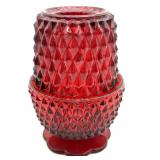 Vintage Indiana Glass Diamond Point Pattern Red