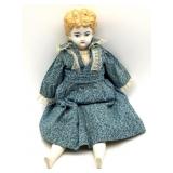 Antique Porcelain Head Doll with Porcelain Hands