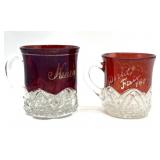 Antique Ruby Flash Souvenir Cups : 1904 World's