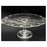 Vintage Glass Cake Stand 11' x 4.75'