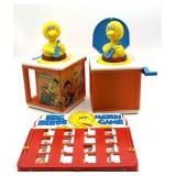 Vintage Sesame Street Big Bird Jack-in-the-Boxes