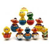 Vintage Sesame Street Roly Poly Weeble Toys 4.75'