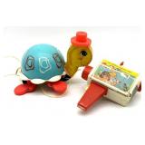 Vintage Fisher Price Turtle Pull Toy 9' x 6' and