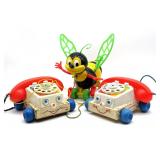 Vintage Fisher Price Chatter Telephones and Bee