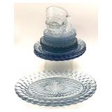 Vintage Anchor Hocking Blue Bubble Glass : (2)