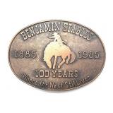 1985 Benjamin Stables Rodeo Belt Buckle 3.5'