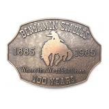 1985 Benjamin Stables Rodeo Belt Buckle 3.5'
