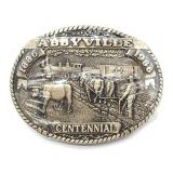 1986 Abbyville Centennial Belt Buckle 3.75' -