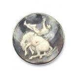 Vintage Incolay Buckin' Bronc Belt Buckle 3'-