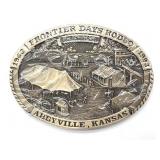 1993 Abbyville Frontier Days Rodeo Belt Buckle 4'