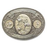 1974 Hutchinson Jaycee Rodeo Belt Buckle 3.75'