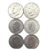 (6) Eisenhower Dollars