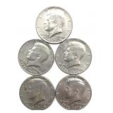 (5) Kennedy Half Dollars : 1974-78