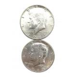 (2) 1969 Kennedy Half Dollars