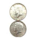(2) 1968 Kennedy Half Dollars