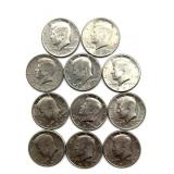 (11) 1971 Kennedy Half Dollars