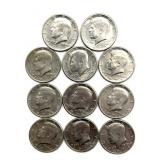 (11) 1971 Kennedy Half Dollars