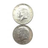 (2) 1969 Kennedy Half Dollars
