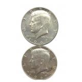 (2) 1967 Kennedy Half Dollars