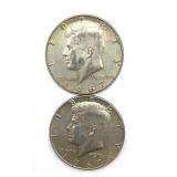 (2) 1967 Kennedy Half Dollars