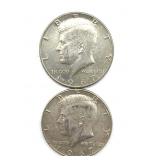 (2) 1967 Kennedy Half Dollars