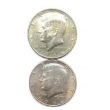 (2) 1966 Kennedy Half Dollars
