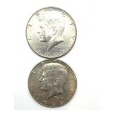 (2) 1966 Kennedy Half Dollars